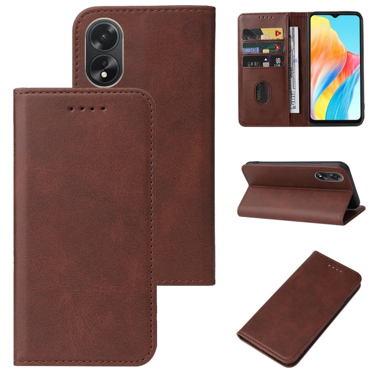 Magnetic Closure Leather Phone Case, For OPPO A2m, For OPPO A2 Pro, For OPPO A38, For OPPO A17 / A17K, For OPPO Reno7 4G, For OPPO A12