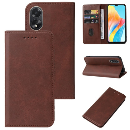 Magnetic Closure Leather Phone Case, For OPPO A2m, For OPPO A2 Pro, For OPPO A38, For OPPO A17 / A17K, For OPPO Reno7 4G, For OPPO A12