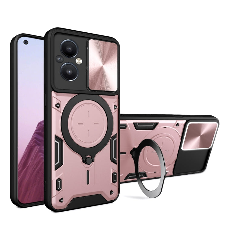 CD Texture Sliding Camshield Magnetic Holder Phone Case, For OnePlus Nord N20 5G