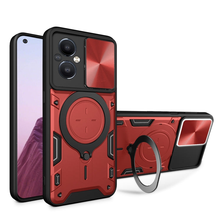 CD Texture Sliding Camshield Magnetic Holder Phone Case, For OnePlus Nord N20 5G