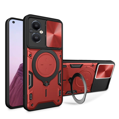 CD Texture Sliding Camshield Magnetic Holder Phone Case, For OnePlus Nord N20 5G