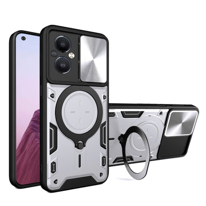 CD Texture Sliding Camshield Magnetic Holder Phone Case, For OnePlus Nord N20 5G