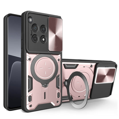 CD Texture Sliding Camshield Magnetic Holder Phone Case, For OnePlus 13R 5G, For OnePlus 13 5G, For OnePlus Nord 4 5G, For OnePlus 12R 5G