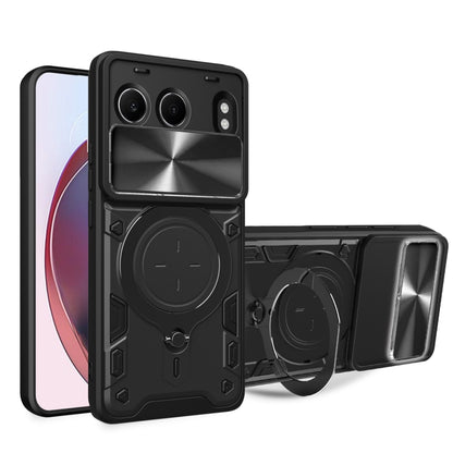 CD Texture Sliding Camshield Magnetic Holder Phone Case, For OnePlus 13R 5G, For OnePlus 13 5G, For OnePlus Nord 4 5G, For OnePlus 12R 5G