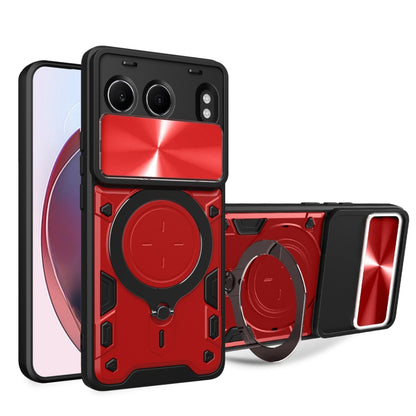 CD Texture Sliding Camshield Magnetic Holder Phone Case, For OnePlus 13R 5G, For OnePlus 13 5G, For OnePlus Nord 4 5G, For OnePlus 12R 5G