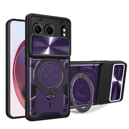 CD Texture Sliding Camshield Magnetic Holder Phone Case, For OnePlus 13R 5G, For OnePlus 13 5G, For OnePlus Nord 4 5G, For OnePlus 12R 5G