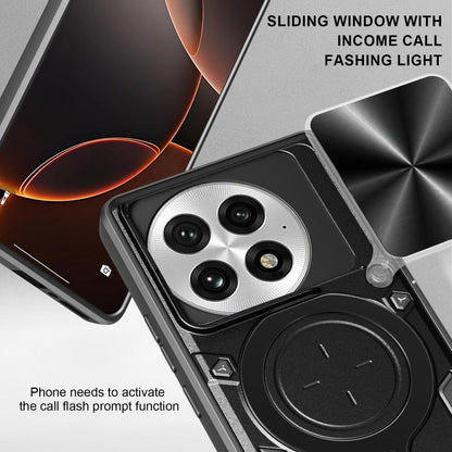 CD Texture Sliding Camshield Magnetic Holder Phone Case, For OnePlus 13R 5G, For OnePlus 13 5G, For OnePlus Nord 4 5G, For OnePlus 12R 5G
