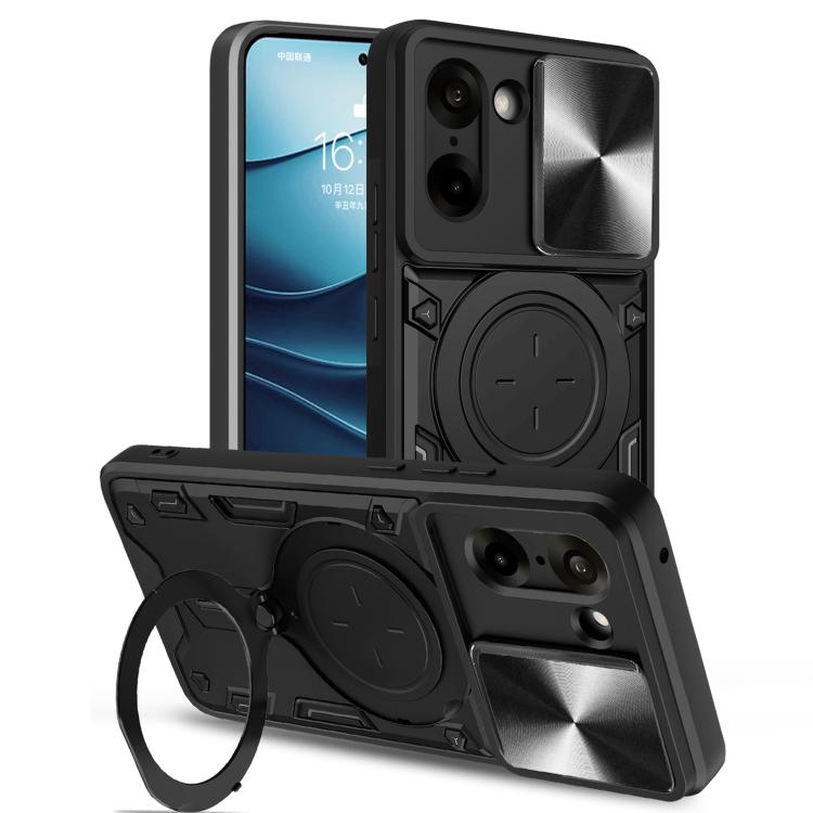 CD Texture Sliding Camshield Magnetic Holder Phone Case, For OnePlus Nord 6 5G, For OnePlus 15 5G, For OnePlus Ace 5 Ultra / Nord 5, For OnePlus Ace 5 Racing / Nord CE5