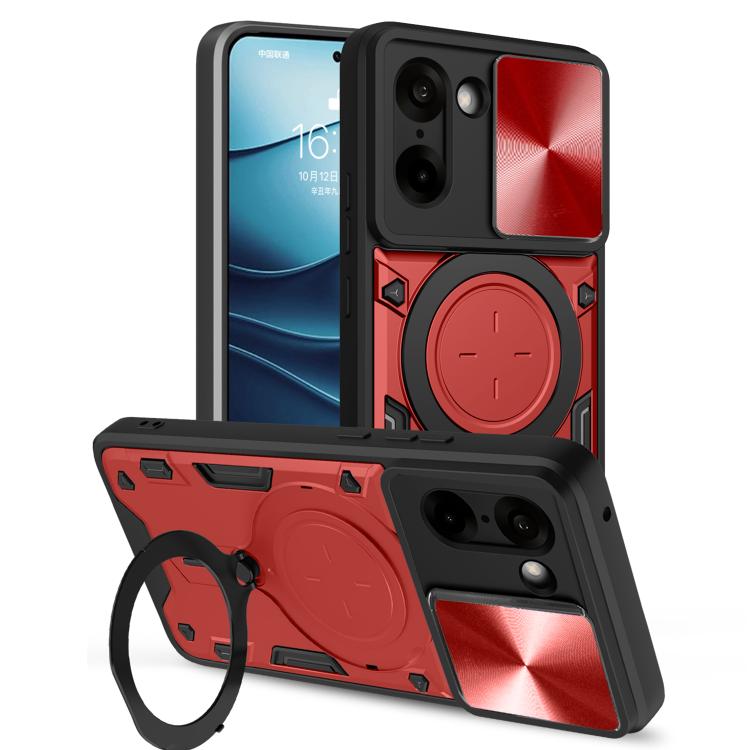 CD Texture Sliding Camshield Magnetic Holder Phone Case, For OnePlus Nord 6 5G, For OnePlus 15 5G, For OnePlus Ace 5 Ultra / Nord 5, For OnePlus Ace 5 Racing / Nord CE5