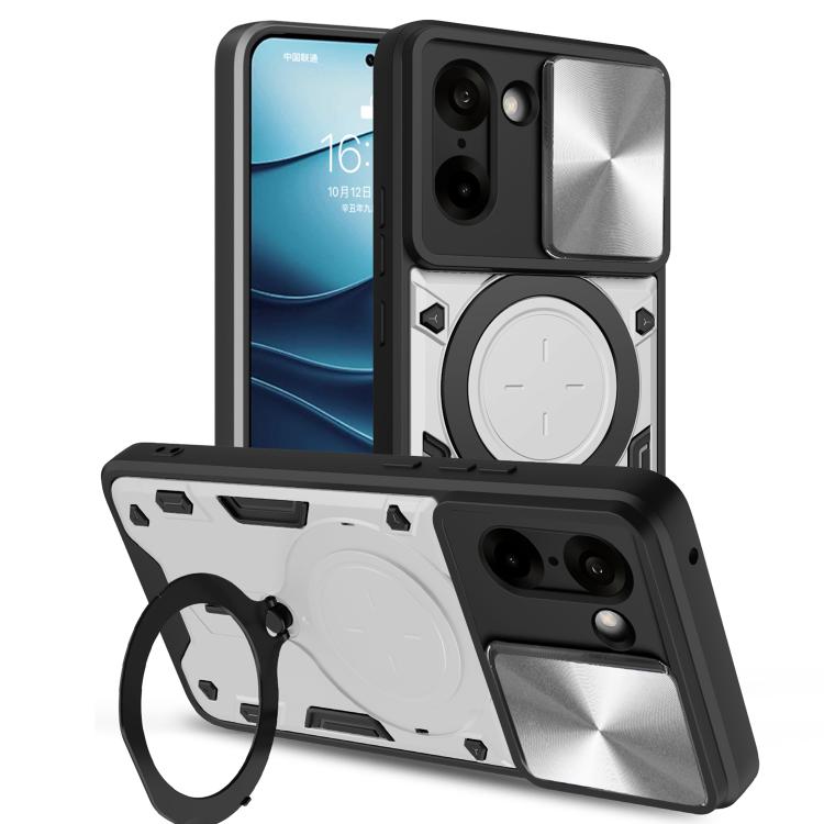 CD Texture Sliding Camshield Magnetic Holder Phone Case, For OnePlus Nord 6 5G, For OnePlus 15 5G, For OnePlus Ace 5 Ultra / Nord 5, For OnePlus Ace 5 Racing / Nord CE5