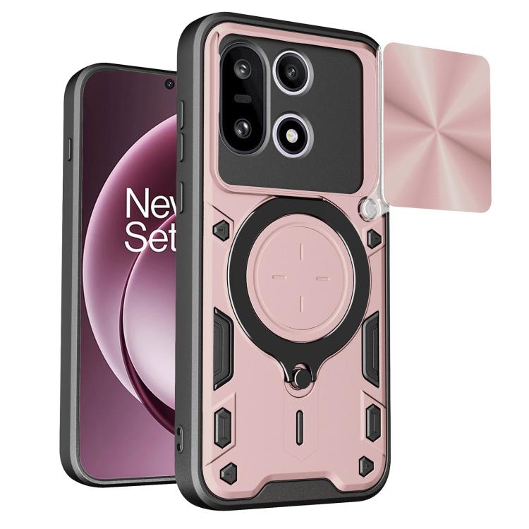 CD Texture Sliding Camshield Magnetic Holder Phone Case, For OnePlus Nord 6 5G, For OnePlus 15 5G, For OnePlus Ace 5 Ultra / Nord 5, For OnePlus Ace 5 Racing / Nord CE5