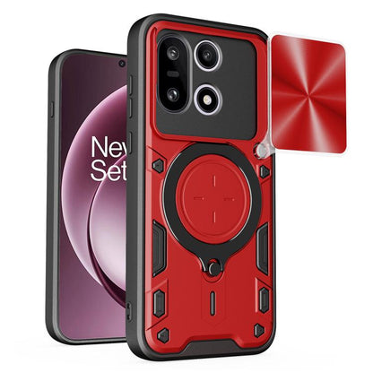 CD Texture Sliding Camshield Magnetic Holder Phone Case, For OnePlus Nord 6 5G, For OnePlus 15 5G, For OnePlus Ace 5 Ultra / Nord 5, For OnePlus Ace 5 Racing / Nord CE5