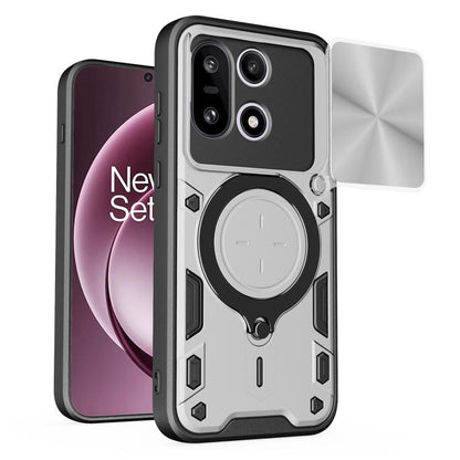 CD Texture Sliding Camshield Magnetic Holder Phone Case, For OnePlus Nord 6 5G, For OnePlus 15 5G, For OnePlus Ace 5 Ultra / Nord 5, For OnePlus Ace 5 Racing / Nord CE5