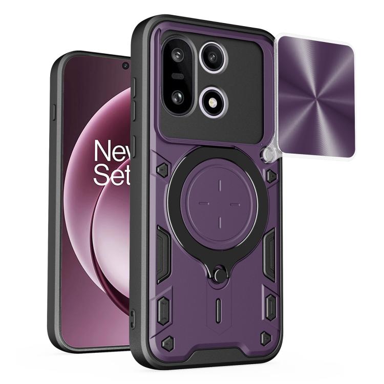 CD Texture Sliding Camshield Magnetic Holder Phone Case, For OnePlus Nord 6 5G, For OnePlus 15 5G, For OnePlus Ace 5 Ultra / Nord 5, For OnePlus Ace 5 Racing / Nord CE5