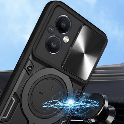 CD Texture Sliding Camshield Magnetic Holder Phone Case, For OnePlus 13R 5G, For OnePlus 13 5G, For OnePlus Nord 4 5G, For OnePlus 12R 5G