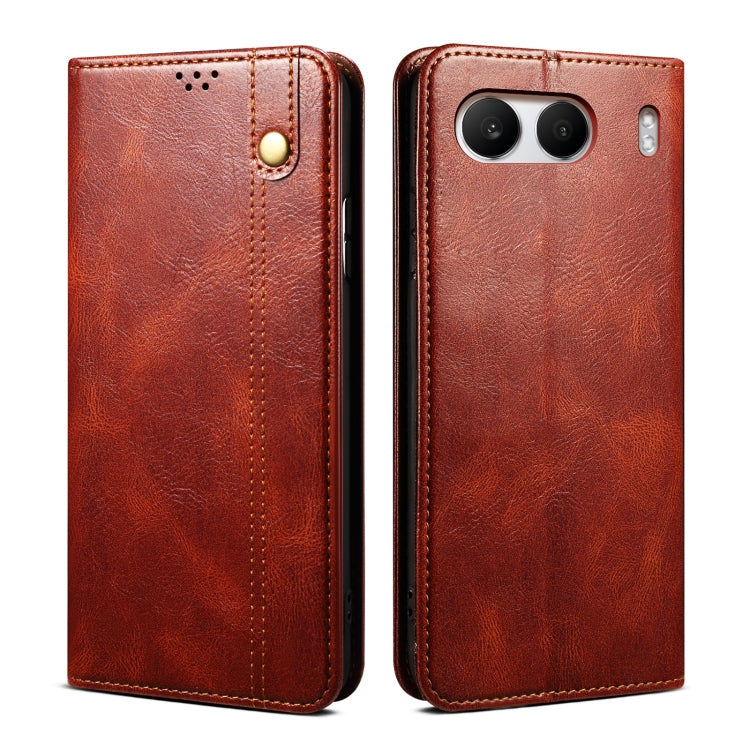 Oil Wax Crazy Horse Texture Leather Phone Case, For OnePlus 15R, For OnePlus 15, For OnePlus 13s 5G, For OnePlus 13T, For OnePlus 13, For OnePlus Nord 4