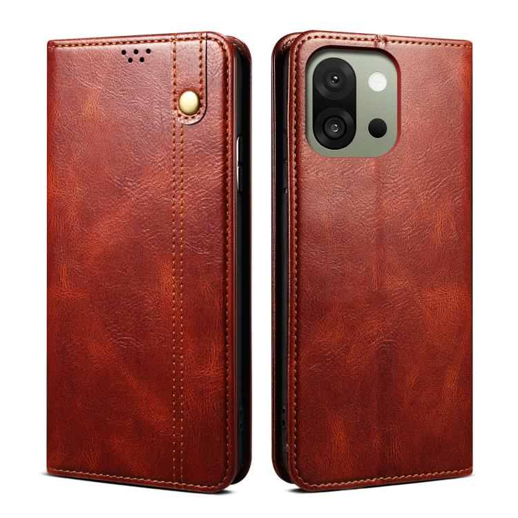 Oil Wax Crazy Horse Texture Leather Phone Case, For OnePlus 15R, For OnePlus 15, For OnePlus 13s 5G, For OnePlus 13T, For OnePlus 13, For OnePlus Nord 4