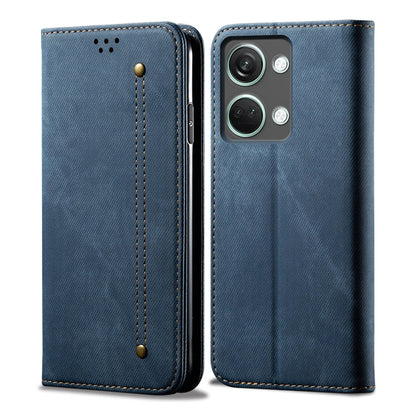 Denim Texture Flip Leather Phone Case, For OnePlus Ace 2V / Nord 3