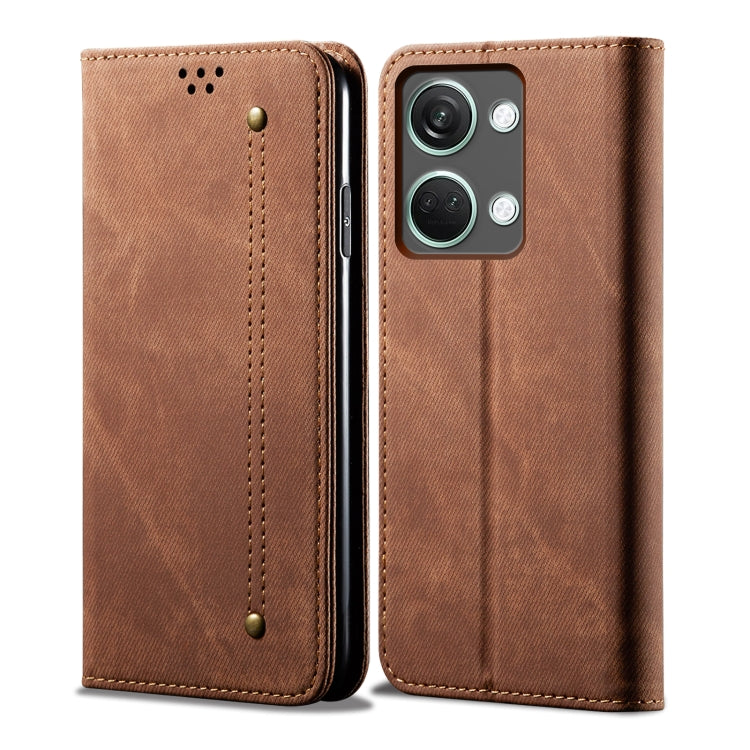 Denim Texture Flip Leather Phone Case, For OnePlus Ace 2V / Nord 3