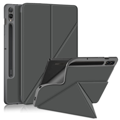 Cloth Texture Multi-folding Horizontal Flip Leather Tablet Case, For Samsung Galaxy Tab S9, For Samsung Galaxy Tab S9+