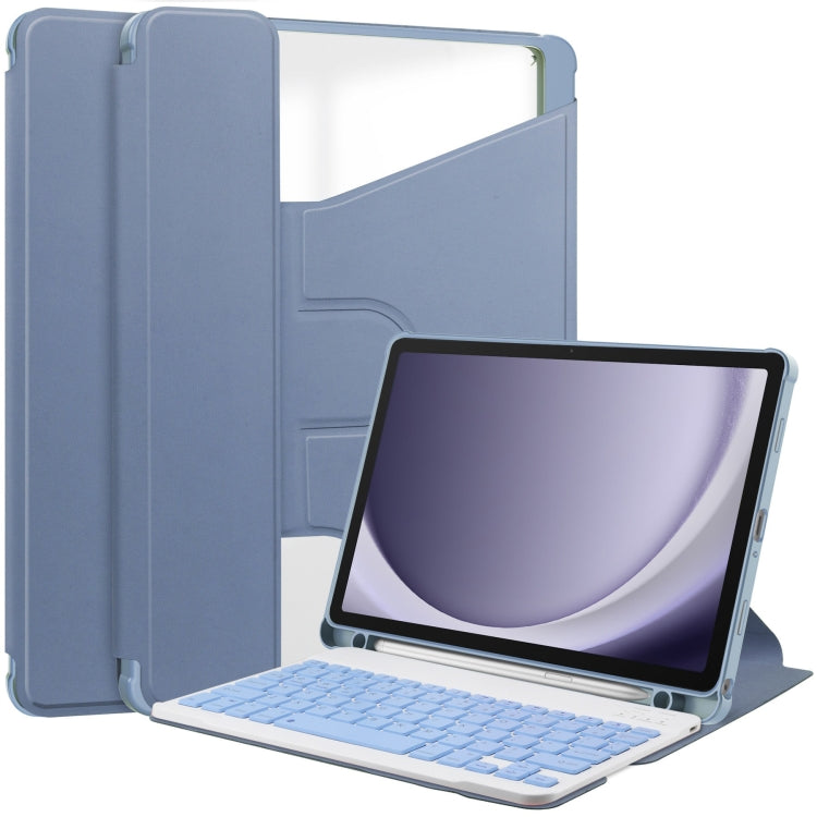 360 Rotation Transparent Smart Leather Case with Keyboard, For Samsung Galaxy Tab A11+, For Samsung Galaxy Tab S9 FE / S10 FE, For Samsung Galaxy Tab S9 FE+ / S10+, For Samsung Galaxy Tab A9+
