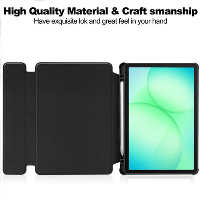 360 Rotation Transparent Smart Leather Case with Keyboard, For Samsung Galaxy Tab A11+, For Samsung Galaxy Tab S9 FE / S10 FE, For Samsung Galaxy Tab S9 FE+ / S10+, For Samsung Galaxy Tab A9+