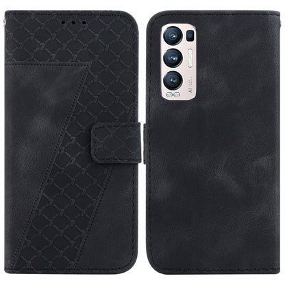 Seven-shaped Embossed Leather Phone Case, For OPPO A74 4G/F19 4G, For OPPO Find X3 Neo/Reno5 Pro+ 5G
