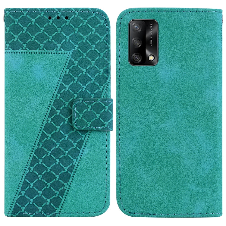 Seven-shaped Embossed Leather Phone Case, For OPPO A74 4G/F19 4G, For OPPO Find X3 Neo/Reno5 Pro+ 5G