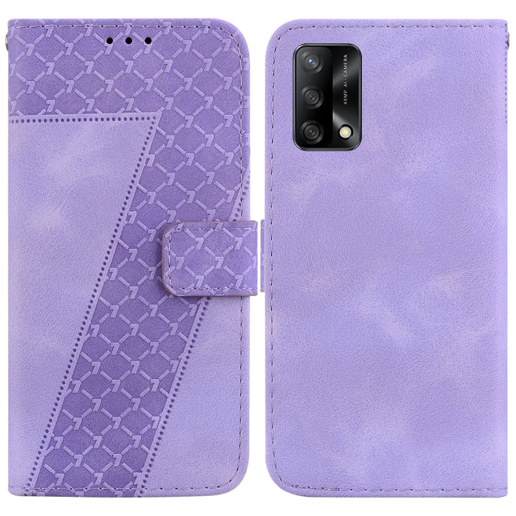 Seven-shaped Embossed Leather Phone Case, For OPPO A74 4G/F19 4G, For OPPO Find X3 Neo/Reno5 Pro+ 5G