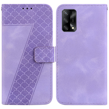 Seven-shaped Embossed Leather Phone Case, For OPPO A74 4G/F19 4G, For OPPO Find X3 Neo/Reno5 Pro+ 5G