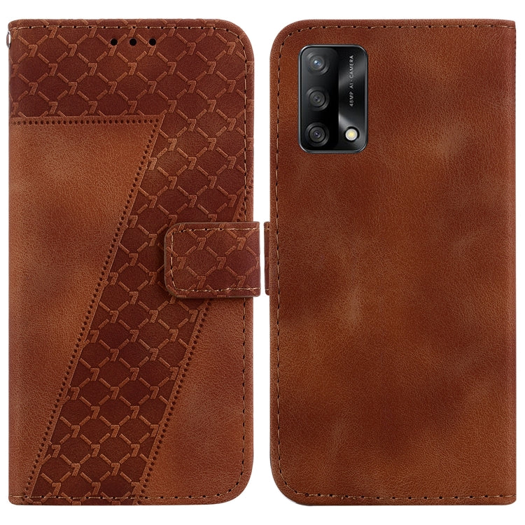 Seven-shaped Embossed Leather Phone Case, For OPPO A74 4G/F19 4G, For OPPO Find X3 Neo/Reno5 Pro+ 5G