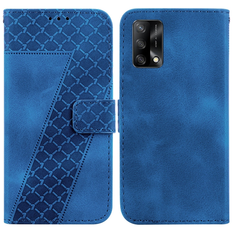 Seven-shaped Embossed Leather Phone Case, For OPPO A74 4G/F19 4G, For OPPO Find X3 Neo/Reno5 Pro+ 5G