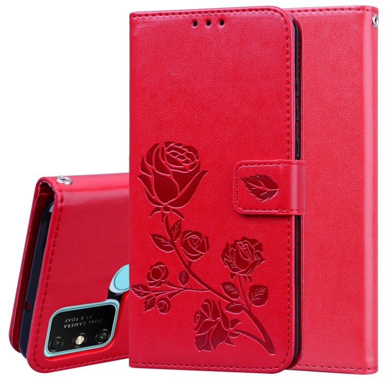 Rose Embossed Horizontal Flip PU Leather Case with Holder & Card Slots & Wallet, For Xiaomi Redmi Note 9, For Huawei Honor 9S, For Huawei Y7P / Honor 9C, For Huawei Honor 9A