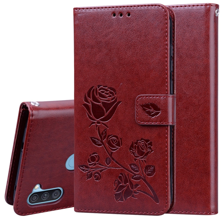 Rose Embossed Horizontal Flip PU Leather Case with Holder & Card Slots & Wallet, For Samsung Galaxy A11, For Samsung Galaxy A31, For Samsung Galaxy A41, For Samsung Galaxy M30s / M21