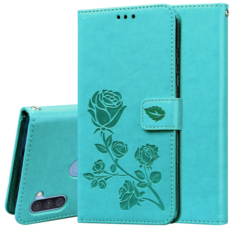 Rose Embossed Horizontal Flip PU Leather Case with Holder & Card Slots & Wallet, For Samsung Galaxy A11, For Samsung Galaxy A31, For Samsung Galaxy A41, For Samsung Galaxy M30s / M21