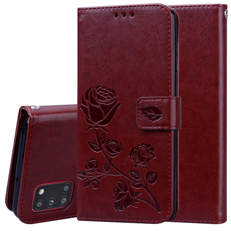 Rose Embossed Horizontal Flip PU Leather Case with Holder & Card Slots & Wallet, For Samsung Galaxy A11, For Samsung Galaxy A31, For Samsung Galaxy A41, For Samsung Galaxy M30s / M21