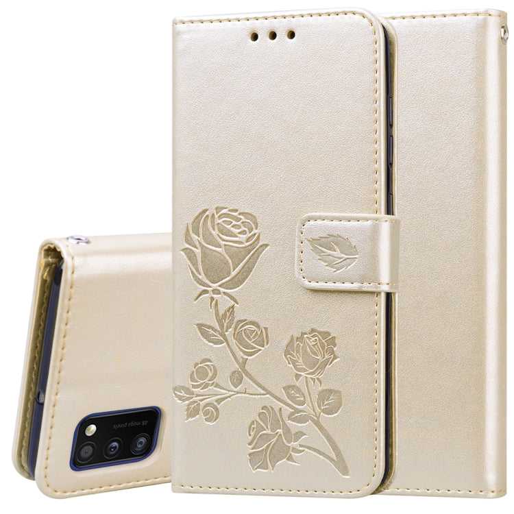 Rose Embossed Horizontal Flip PU Leather Case with Holder & Card Slots & Wallet, For Samsung Galaxy A11, For Samsung Galaxy A31, For Samsung Galaxy A41, For Samsung Galaxy M30s / M21