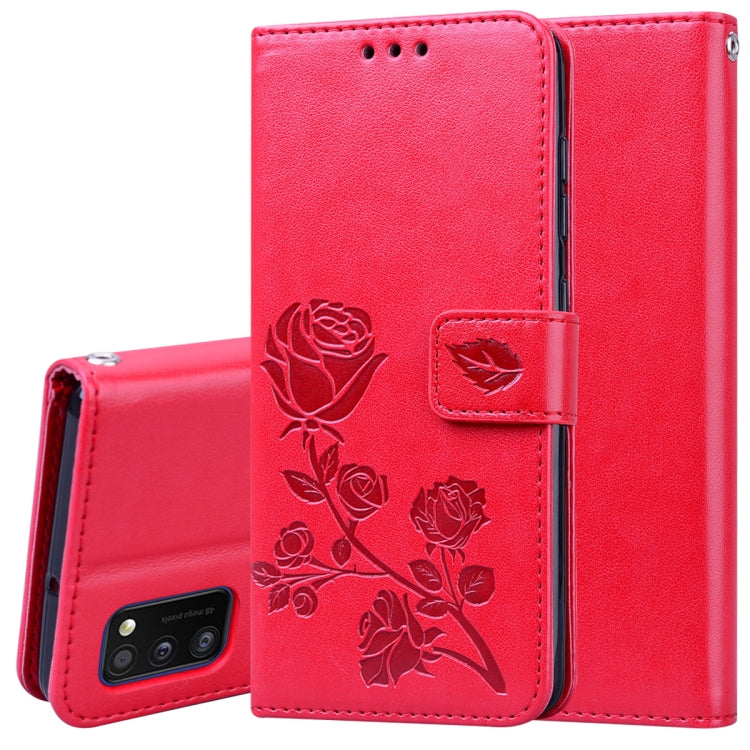 Rose Embossed Horizontal Flip PU Leather Case with Holder & Card Slots & Wallet, For Samsung Galaxy A11, For Samsung Galaxy A31, For Samsung Galaxy A41, For Samsung Galaxy M30s / M21