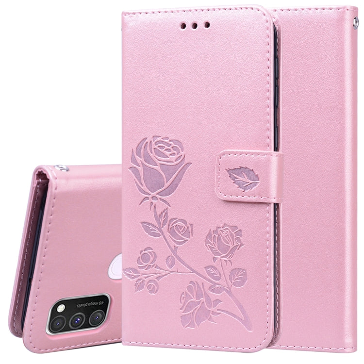 Rose Embossed Horizontal Flip PU Leather Case with Holder & Card Slots & Wallet, For Samsung Galaxy A11, For Samsung Galaxy A31, For Samsung Galaxy A41, For Samsung Galaxy M30s / M21