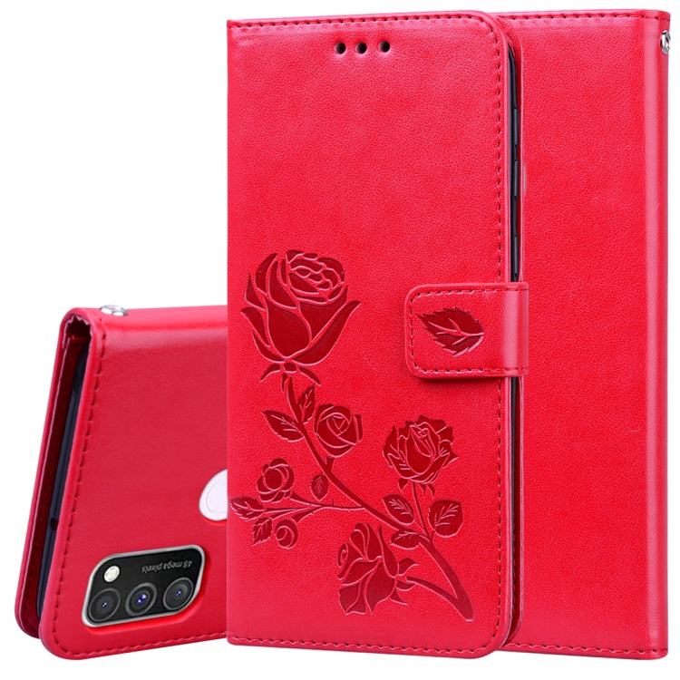 Rose Embossed Horizontal Flip PU Leather Case with Holder & Card Slots & Wallet, For Samsung Galaxy A11, For Samsung Galaxy A31, For Samsung Galaxy A41, For Samsung Galaxy M30s / M21