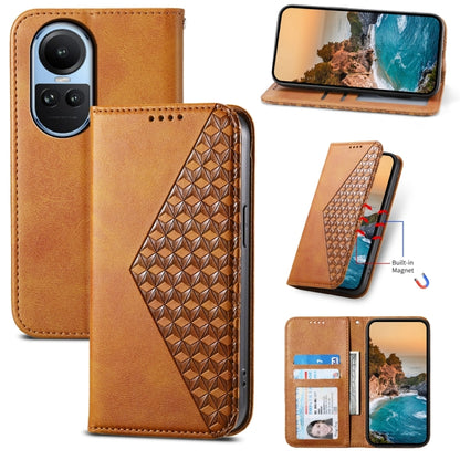 Cubic Grid Calf Texture Magnetic Leather Phone Case, For OPPO A58 4G, For OPPO Reno10 Global / Reno10 Pro Global, For OPPO A79 5G