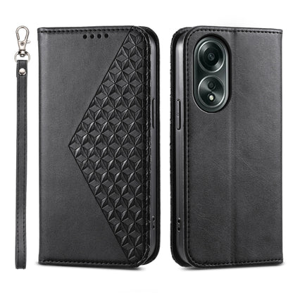 Cubic Grid Calf Texture Magnetic Leather Phone Case, For OPPO A58 4G, For OPPO Reno10 Global / Reno10 Pro Global, For OPPO A79 5G