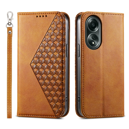 Cubic Grid Calf Texture Magnetic Leather Phone Case, For OPPO A58 4G, For OPPO Reno10 Global / Reno10 Pro Global, For OPPO A79 5G