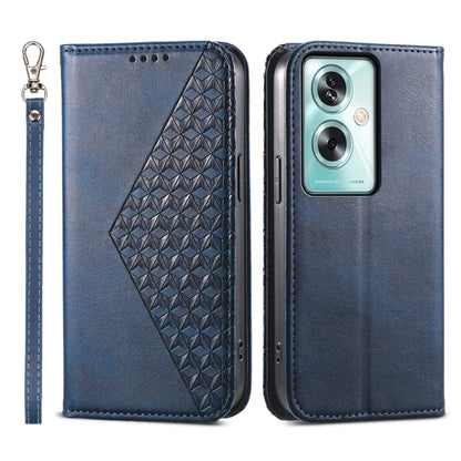 Cubic Grid Calf Texture Magnetic Leather Phone Case, For OPPO A58 4G, For OPPO Reno10 Global / Reno10 Pro Global, For OPPO A79 5G
