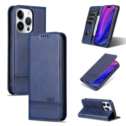 AZNS Magnetic Calf Texture Flip Leather Phone Case, For iPhone 16, For iPhone 15 Pro Max, For iPhone 15 Pro