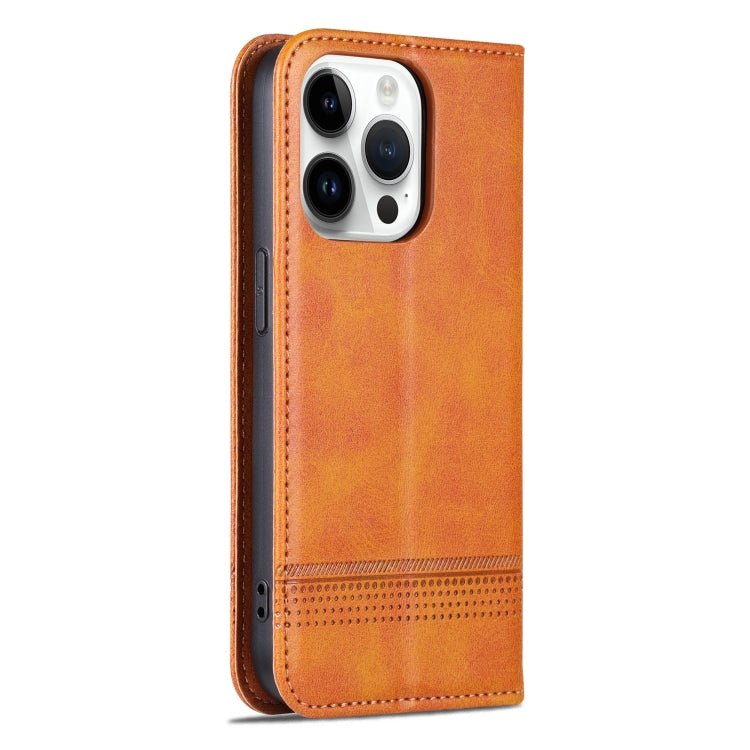 AZNS Magnetic Calf Texture Flip Leather Phone Case, For iPhone 16 Pro, For iPhone 16 Plus, For iPhone 16, For iPhone 15 Pro Max