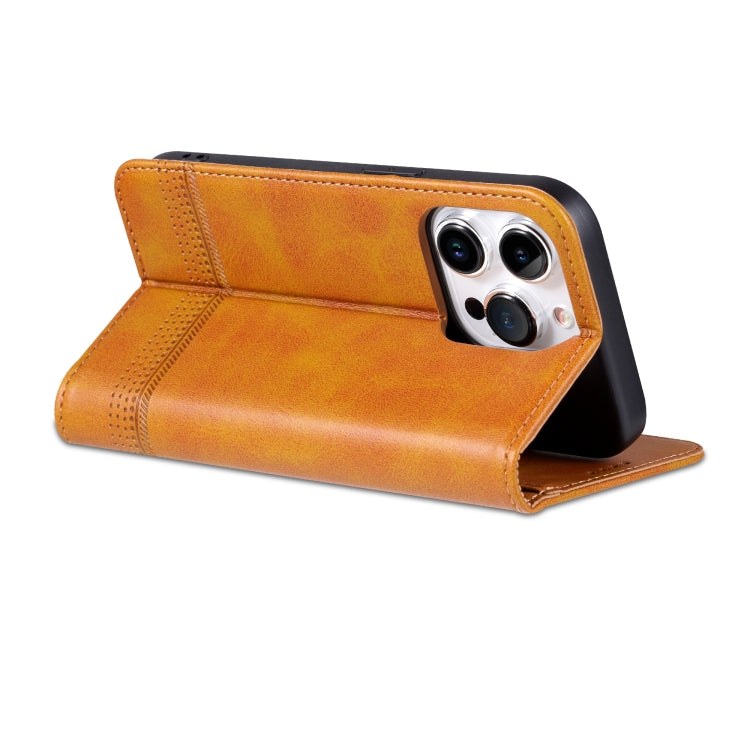 AZNS Magnetic Calf Texture Flip Leather Phone Case, For iPhone 16 Pro, For iPhone 16 Plus, For iPhone 16, For iPhone 15 Pro Max