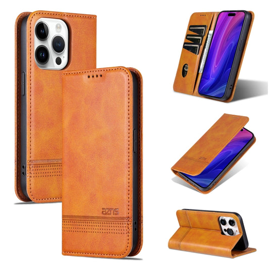 AZNS Magnetic Calf Texture Flip Leather Phone Case, For iPhone 16 Pro, For iPhone 16 Plus, For iPhone 16, For iPhone 15 Pro Max