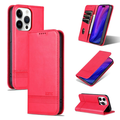 AZNS Magnetic Calf Texture Flip Leather Phone Case, For iPhone 16 Pro, For iPhone 16 Plus, For iPhone 16, For iPhone 15 Pro Max