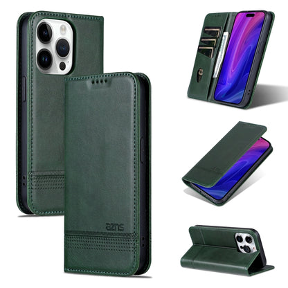 AZNS Magnetic Calf Texture Flip Leather Phone Case, For iPhone 16 Pro, For iPhone 16 Plus, For iPhone 16, For iPhone 15 Pro Max